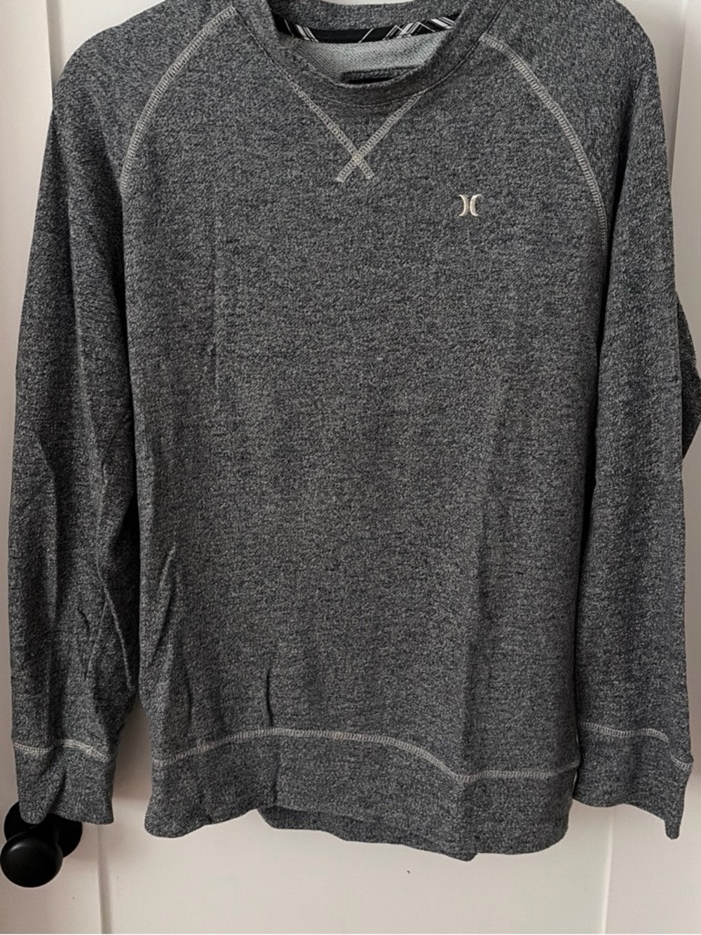 Hurley Men's Dark Heather Gray Crewneck Pullover